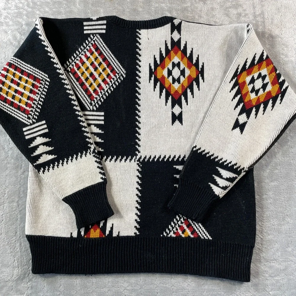 Vintage JJ Cochran Sweater Mens Large Aztec Southwestern Geometric Knit‎ - Picture 8 of 9